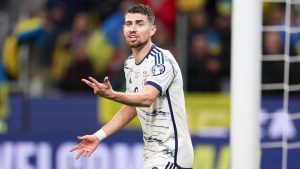 Jorginho con la maglia della Nazionale italiana