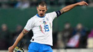 Leonardo Bonucci con la maglia della Nazionale italiana