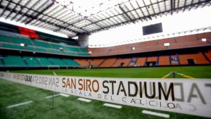 Stadio San Siro vuoto prima del match di campionato